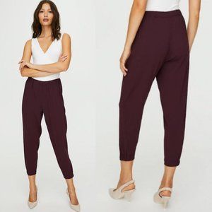 Babaton Burgundy High Rise Pull On Dexter Pants